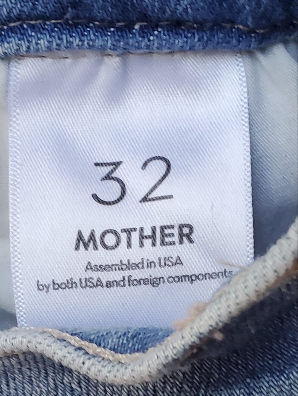 MOTHER The Mid Rise Dazzler Ankle Step Fray Jeans Size 32 - Picture 7 of 8